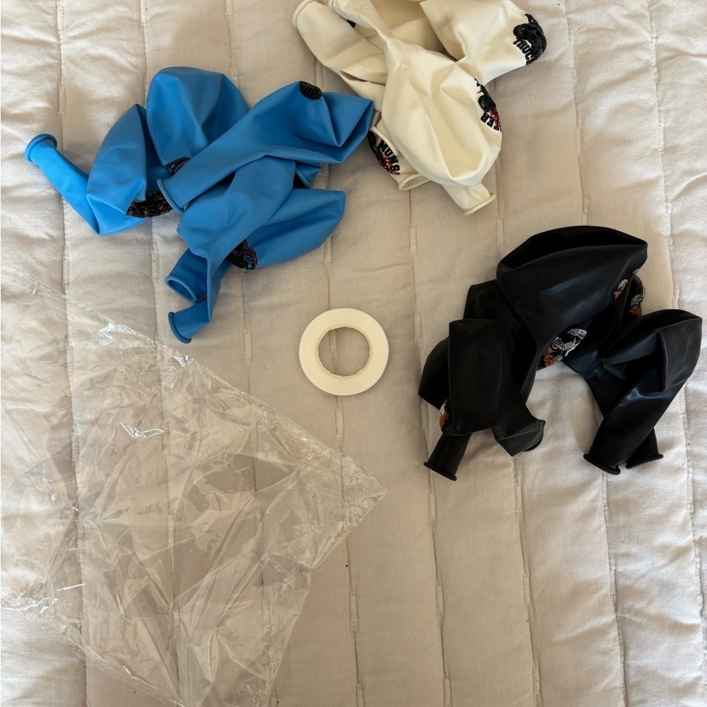 15 Pack Of Blue, Black & White Monster Truck Balloons For Party! Birthday Party